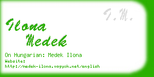 ilona medek business card